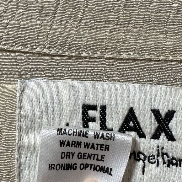 Flax By Jeanne Engelhart Beige Topper Jacket Lagenlook Size S Notch Collar - Picture 6 of 8